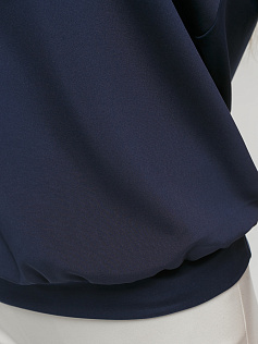 Блуза "Латте" 5ВП189191В-тс тс/кружево/т.синий