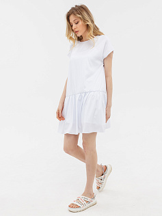 Платье "Руби" 6ВП8391-9-пл-бел полоска/белый