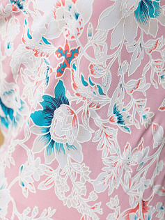Блуза "Асса" 5ВП256-ц-роз цветы/розовый