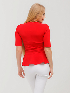 Блуза "Лиля" 5ВП8370-2-лкр лакоста/красный