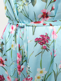 Платье "Риана" 6В3401-9-мини-ц-гол цветы/голубой