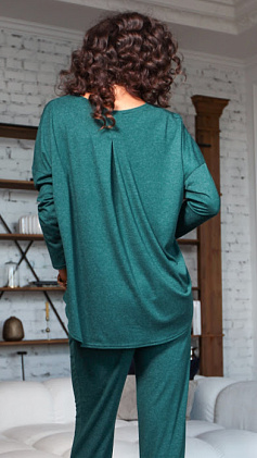 Блуза "Луна" 53289 зеленый меланж