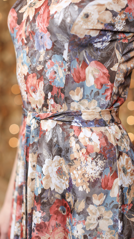 Платье "Лаура" 6ВП207-3-9-миди-ц цветы/беж-терракот