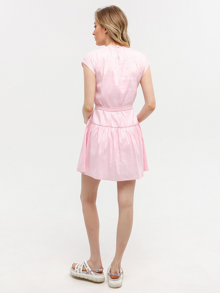 Платье "Руби" 6ВП8391-9-пл-роз полоска/розовый