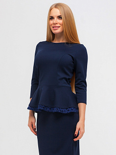 Блуза "Сара" 5ВП8955-3-лтс лакоста/т.синий