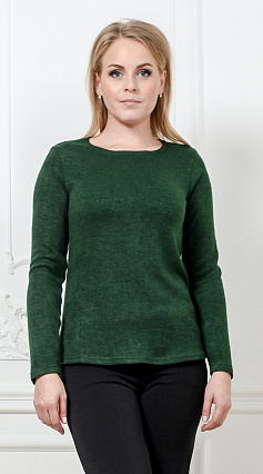 Блуза "Виола" 5Ш034-4-ангора темно-зеленый