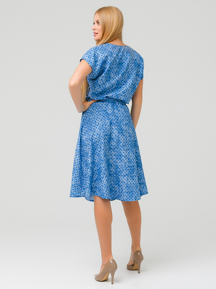 Платье "Юджи" 6ВП8329-9-г-кг конфетти/голубой