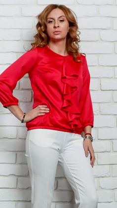 Блуза "Глория" 58301-3 красный
