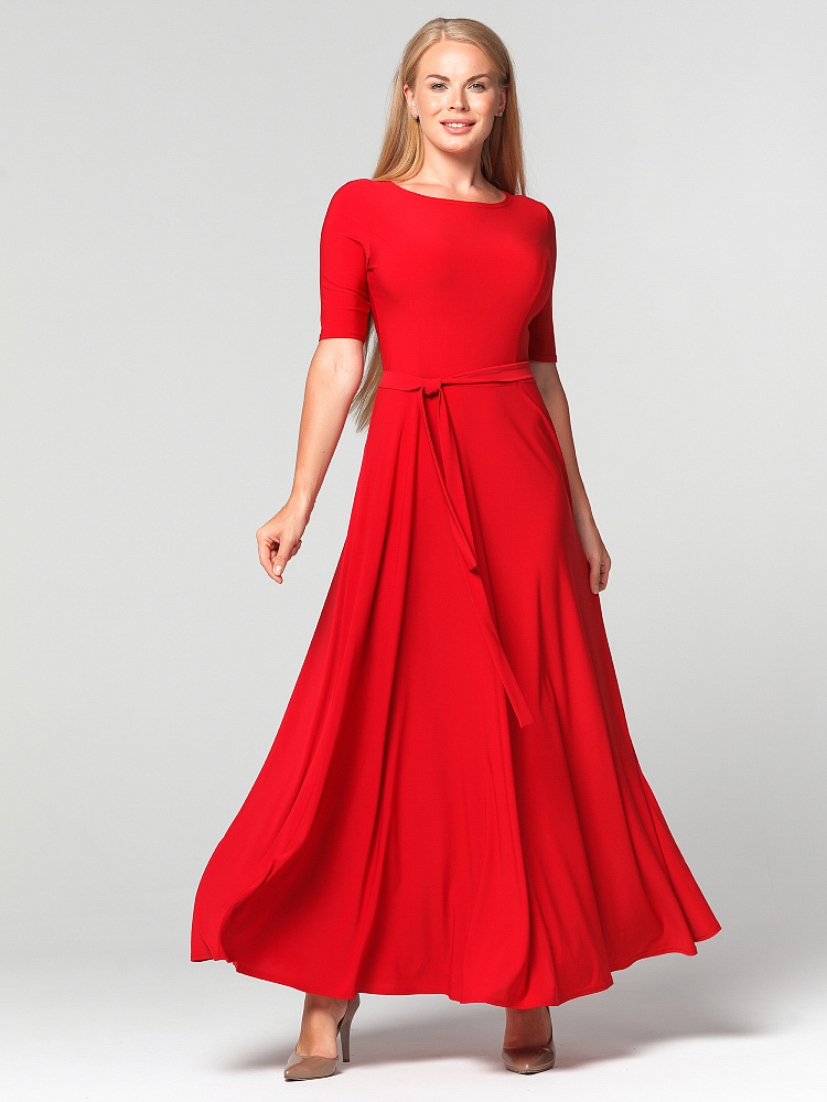 Платье "Лаура" 6ВП107-2-9-макси-кр красный