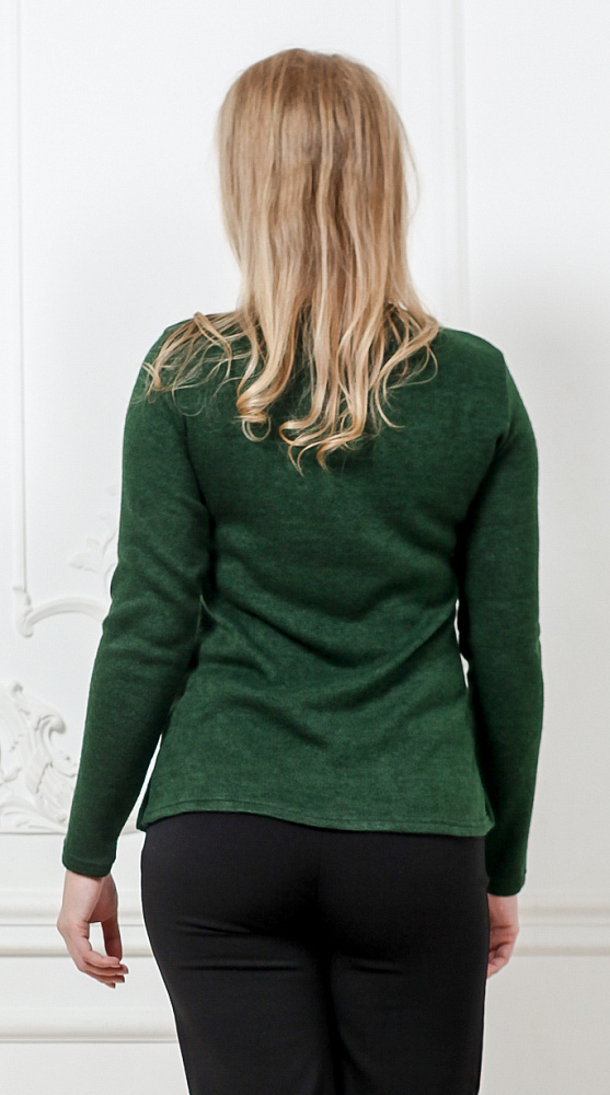 Блуза "Виола" 5Ш034-4-ангора темно-зеленый